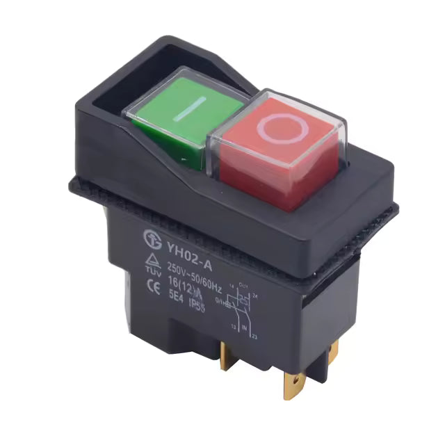 4 Pin Electromagnetic Push Button Switch IP55 AC250V 16A for Power Equipment