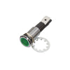 10mm Polished Metal Indicator Light – 230V LED Illuminated - Green