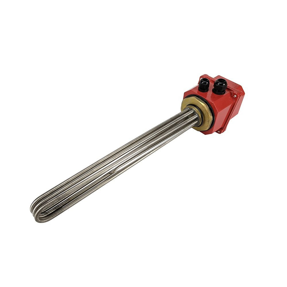 Immersion Heater 600mm 9KW Thread 1/3Ph IP65 with