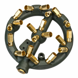 20-Jet Cast Iron Gas Burner: High-Power Commercial Cooking (110,000 BTU)