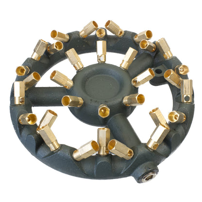 32-Jet Cast Iron Gas Burner: High-Power Commercial Cooking (Up to 147,000 BTU)