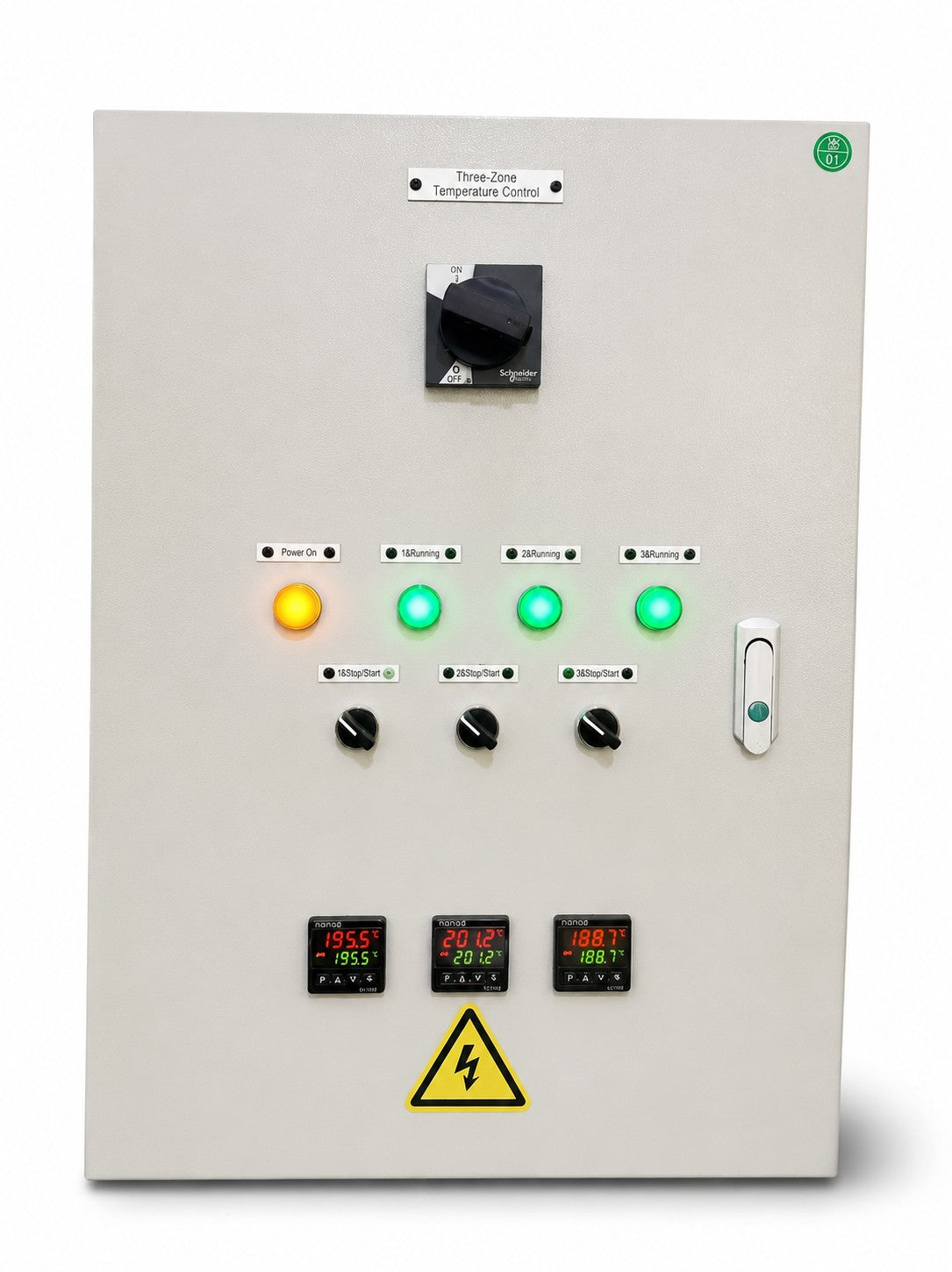 Three-Zone Temperature Control Panel – Single or Three Phase