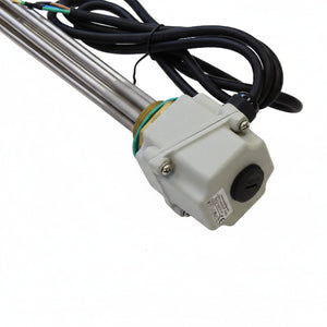 Immersion Heater: 3kW 230V | 240mm SUS316 Element | G1¼" Brass Plug | Inc. Thermostat