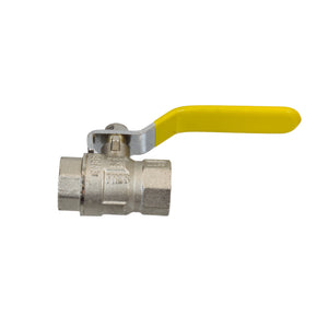 1" Brass Ball Valve with Yellow Handle – PN25, DN23, EN331 Certified