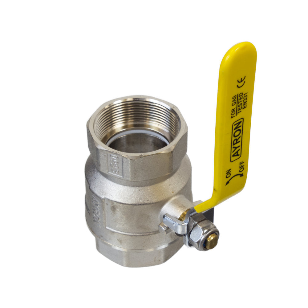 2" Ball Valve with Yellow Handle – PN25, DN47, EN331 Certified