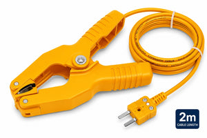 K Type Large Crocodile Clip Surface Thermocouple Sensor – 1m Lead