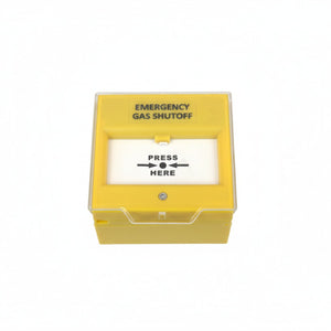 Emergency Gas Shutoff – DC 24V, Resettable, Yellow with Transparent Protective Cover