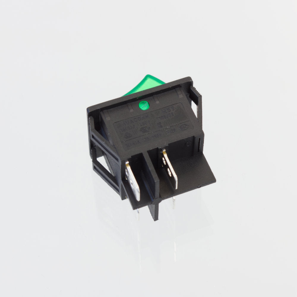 Double Pole Rocker Switch Green, 20A, DP, Off-On | UNDER CONTROL ...