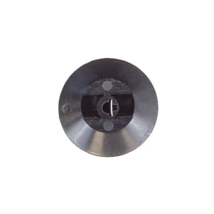 Thermostat Control Knob: 100-300°C, Black with White Numbers (6mm D-Shaft)