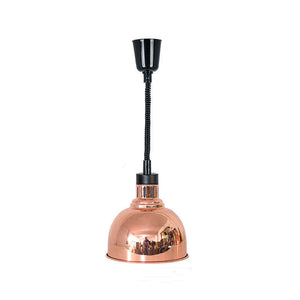 Buffalo Retractable Heat Shade (Copper Finish) | 250W Commercial Food Warmer Lamp
