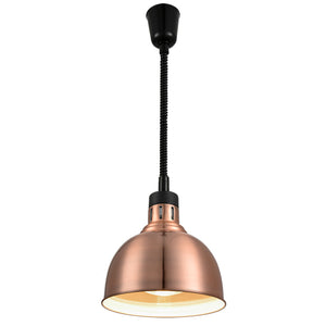Buffalo Retractable Heat Shade (Copper Finish) | 250W Commercial Food Warmer Lamp