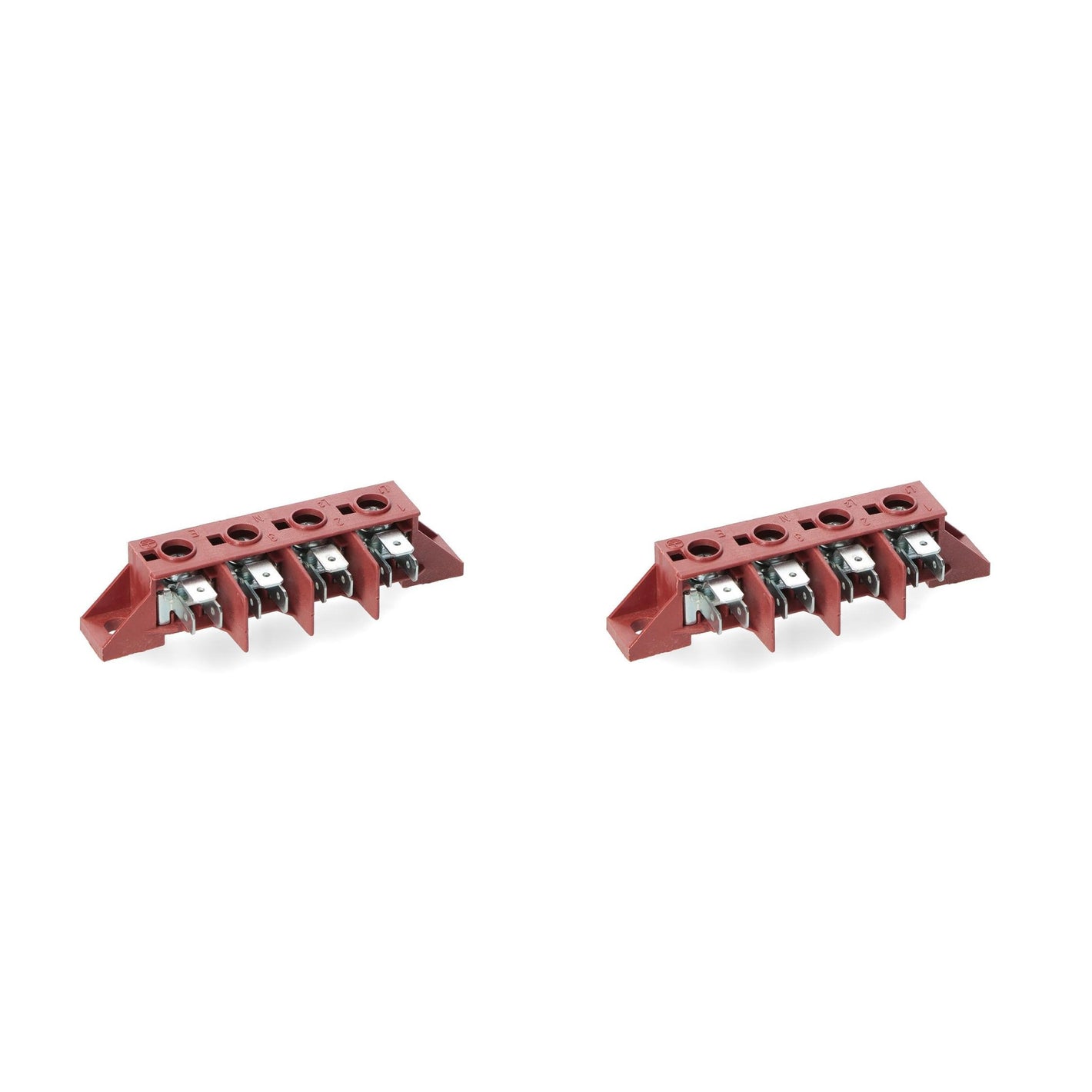 Universal 4 Pole Screw Mounted Oven Terminal Connector Block 40a/450v (2 Pack)