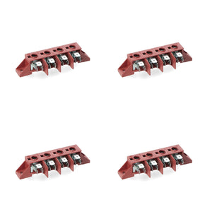 Universal 4 Pole Screw Mounted Oven Terminal Connector Block 40a/450v (4 Pack)