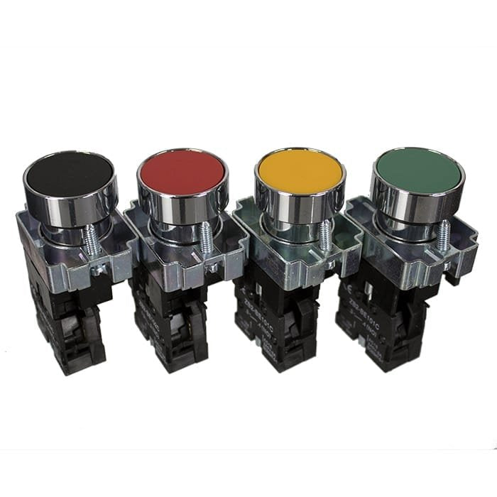 Push Button Multi 22mm Latching Push Button Switch | 10A | NO/NC | Multiple Colours