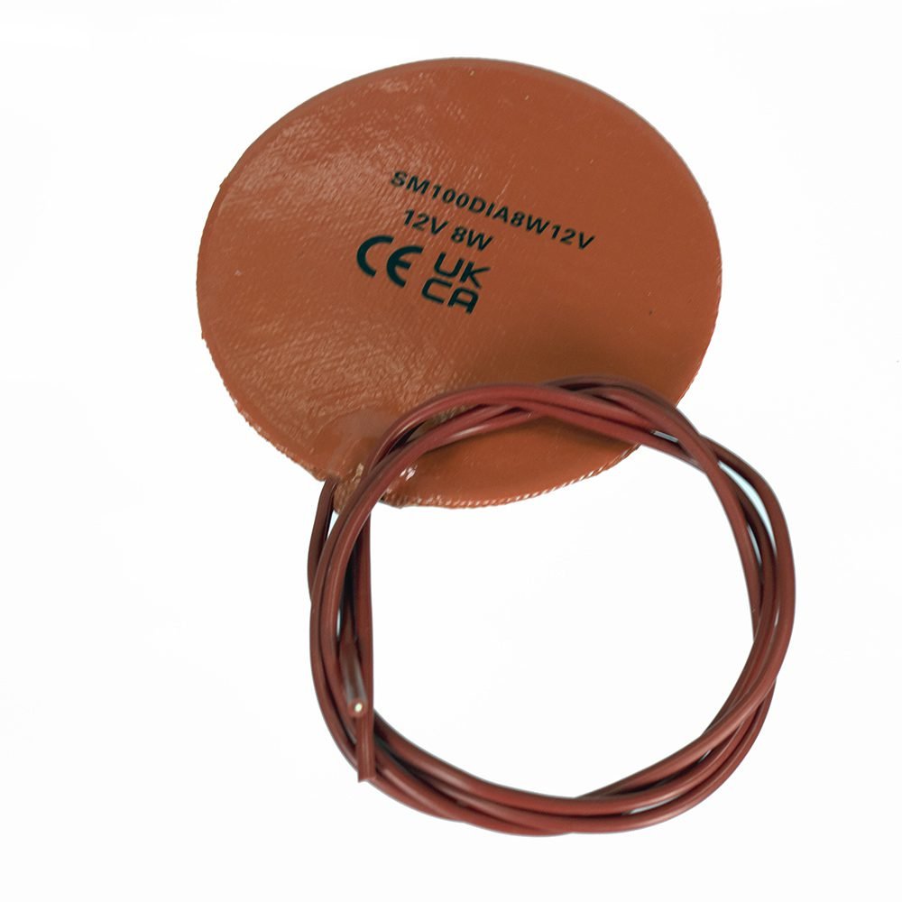 Silicone Heater Mat 100mm dia 8w 12v | UNDER CONTROL INSTRUMENTS LTD