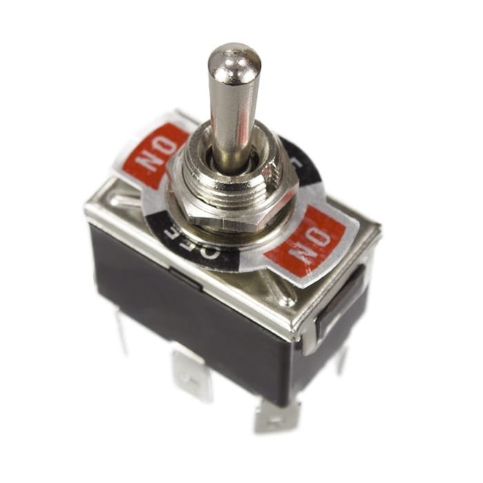 Toggle Switch ON/OFF/ON 230V Double Pole | Stay-Put | Under Control