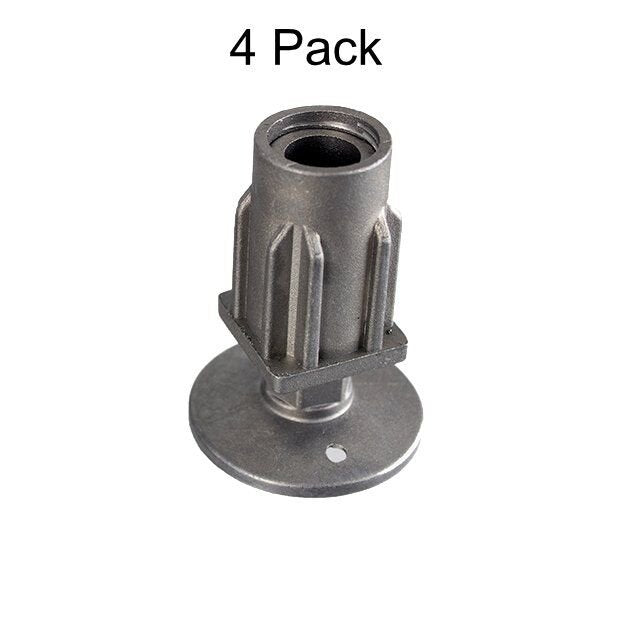 Adjustable 30x30mm table foot insert flanged stainless steel heavy duty catering table leg