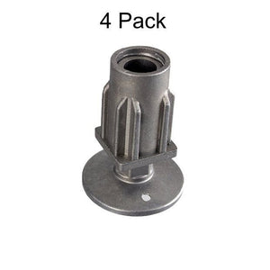 Adjustable 30x30mm table foot insert flanged stainless steel heavy duty catering table leg