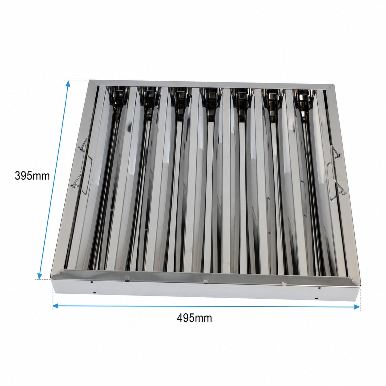 Commercial Canopy Grease Baffle Filter – 395x495x48mm | Stainless Steel