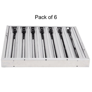 Commercial Canopy Grease Baffle Filter 395x395x48mm 6 Pack