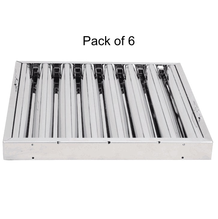 Commercial Canopy Grease Baffle Filter 495x495x48mm 6 Pack