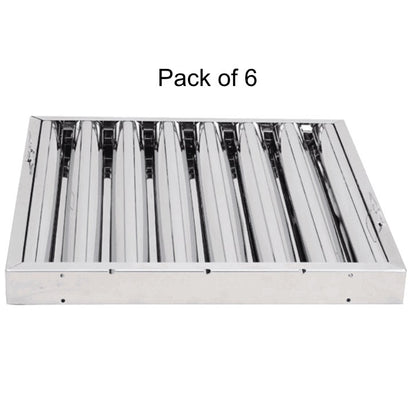 Commercial Canopy Grease Baffle Filter 495x495x48mm 6 Pack