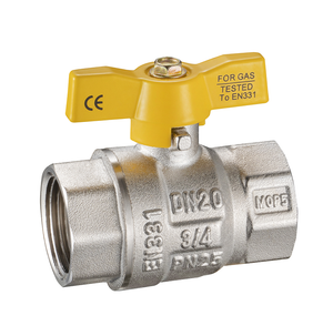 1/4" Ball Valve with Butterfly Yellow Handle – PN25, DN8, EN331