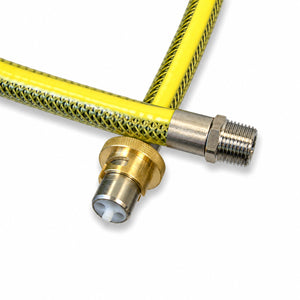 Straight Bayonet Cooker Hose EN14800 – 1/2" x 1250mm Stainless Steel Gas Hose