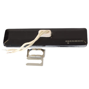 Ceramic Infrared Heater Element: Full-Size, Flat Hollow Black (245x60mm)