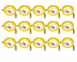 15 Pack Commercial Caterhose 3/4" x 1m Long – Complete Gas Hose Kit