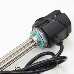 Immersion Heater 9kW 400V – G1½" Stainless Steel, Incoloy 800 Elements, Thermostats, 700mm Immersion Depth