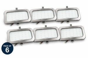LED Hood Light – Stainless Steel, 12W, 6500K (93x190mm) – Pack of 6