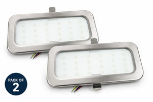 LED Hood Light – Stainless Steel, 12W, 6500K (93x190mm) – Pack of 2