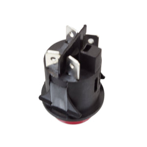 Round Push Button Latching Switch – 25mm, 16A/240V, Illuminated Red