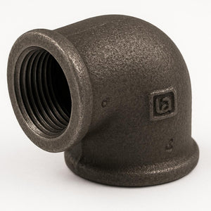Reducing Elbow 90° Female/Female BSP Black Malleable Iron
