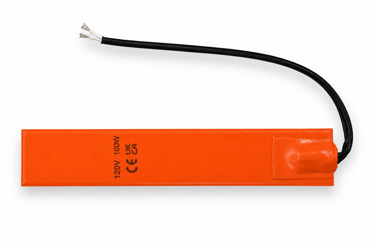 Silicone Heater Mat 250 x 50mm – 100W 120V