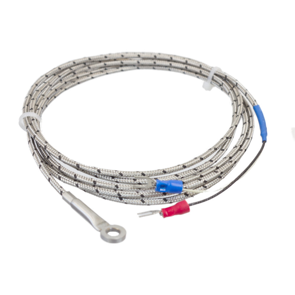 J/K Type Thermocouple – Thin Washer Style, 10mm OD / 6.5mm ID, 2m Leads